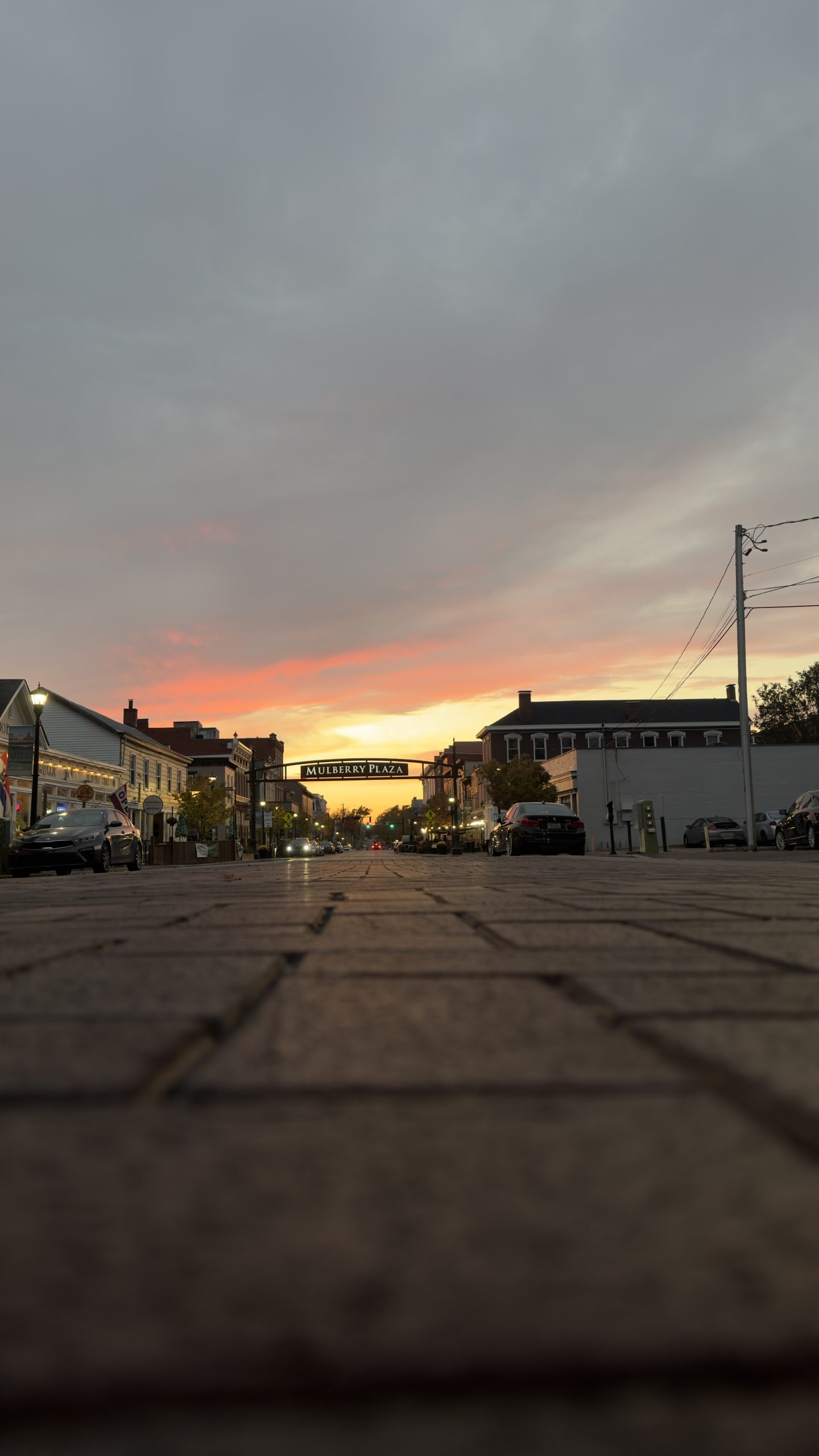 Your local as-is buyers enjoying sunset at Mulberry Plaza in downtown Lebanon Ohio