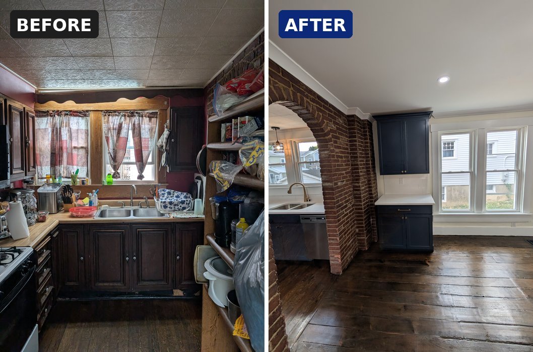 Germantown kitchen before and after renovation